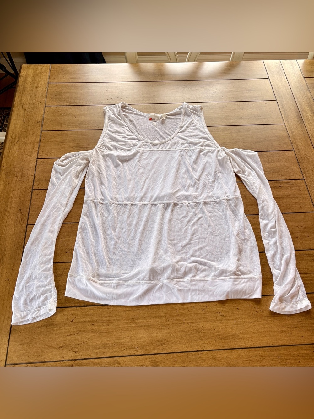 Zella Stillness Cold Shoulder Long Sleeve Tee, Size Large